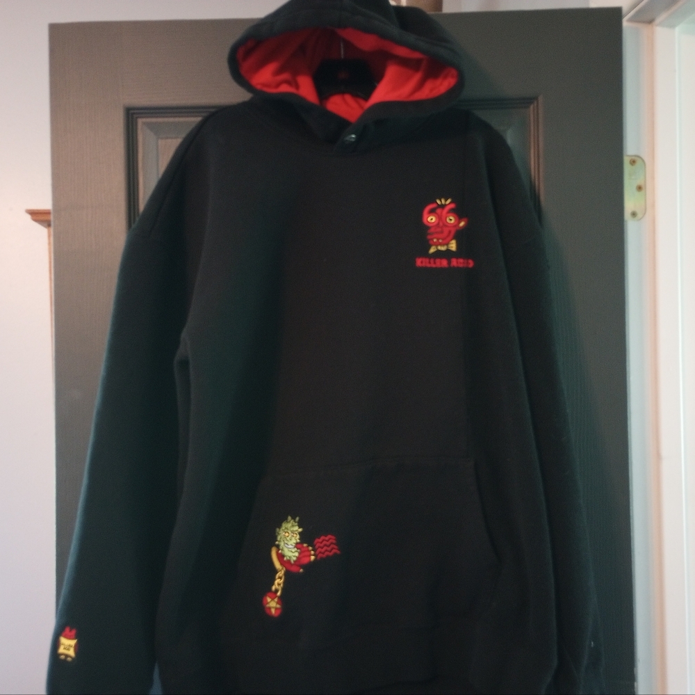 Killer Acid California Embroidered Hoodie 3X Route 666 Sweater XXXL Sick Graphic